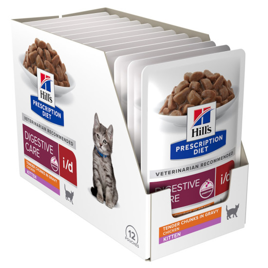 Hills PD i/d Kitten cu pui, hrana umeda veterinara pisoi, 85 g